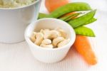Cashew Nuts And Vegetables Stock Photo
