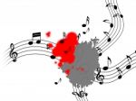 Splat Music Shows Musical Note And Clef Stock Photo