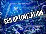 Seo Optimization Shows Search Engines And Internet Stock Photo