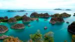 Blue Island In Raja Ampat Indonesia Stock Photo