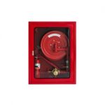 Fire Hose Cabinet On White Stock Photo