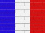 French Flag Represents Blank Space And Concrete Stock Photo