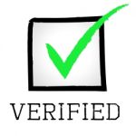 Verified Tick Means Guaranteed Authentic And Approved Stock Photo