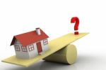 House And Question Mark Stock Photo