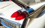 Cadillac Wedding Car  In Market Square Bruges West Flanders Belg Stock Photo