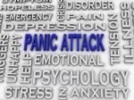 3d Imagen Panic Attack  Issues Concept Word Cloud Background Stock Photo