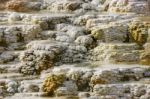 View Of Mammoth Hot Springs Stock Photo