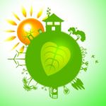 Eco Sun Indicates Earth Friendly And Eco-friendly Stock Photo