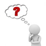 Figure Thinking With Question Mark Stock Photo