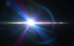 .abstract Digital Lens Flares Special Lighting Effects On Black Background Stock Photo