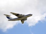 Cargo Airplane Taking Off Into The Sky - Closeup Stock Photo