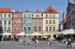 Row Of Multicoloured Houses In Poznan Poland On September 16, 20 Stock Photo