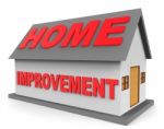 Home Improvement Indicates House Renovation 3d Rendering Stock Photo