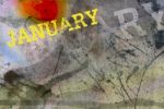 January Month Art Grunge Design Stock Photo