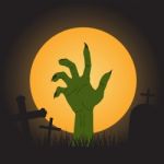 Halloween Background, Zombie Hand Stock Photo