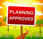 Planning Approved Means Verified Pass And Target Stock Photo