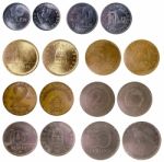 Different Old Hungarian Coins Stock Photo