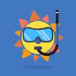 Summer Sun Wearing Sunglasses Stock Photo