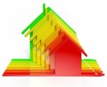 Energy Efficiency Rating Houses Show Eco Home Stock Photo