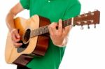 Male Playing Guitar Stock Photo