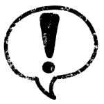 Exclamation Mark In Speech Bubble Icon Stock Photo