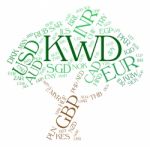 Kwd Currency Represents Foreign Exchange And Currencies Stock Photo