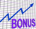 Bonus Chart Graph Shows Increase Reward Or Perk Stock Photo