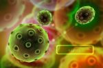 3d  Virus On A Colour Background Stock Photo
