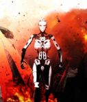 3d Illustration Of Robot Battle,mixed Media Stock Photo