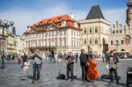 Live Music In The Old Town Square In Prague Stock Photo