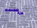 3d Business Plan And Other Related Words Stock Photo