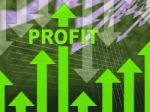Profit Graph Shows Growth Earning And Income Stock Photo