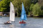 Sailing On The River Thames Near Richmond Surrey Stock Photo