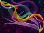 Twisting Background Means Colored Curves And Stars Stock Photo