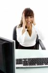 Business Lady Frustrated Stock Photo