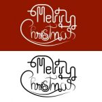 Merry Christmas Lettering Icon Abstract Background Stock Photo