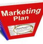 Marketing Plan Book Stock Photo