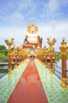 Samui, Thailand - July 02, 2016: Sculpture Of Happy Buddah In The Temple Wat Plai Laem Stock Photo