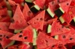 Water Melon Triangles Stock Photo