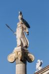 Classical Athena Marble Statue Stock Photo