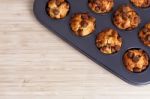 Fresh Baked Muffins Background Stock Photo