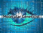 Molecular Geneticist Indicating Sub Atomic And Genetics Stock Photo