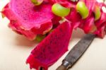 Fresh Dragon Fruit Stock Photo