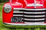 Old Red Chevrolet Stock Photo