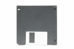 3.5-inch Diskette White Background Stock Photo