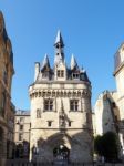 View Of The Exterior Of Porte Cailhau (palace Gate) In Bordeaux Stock Photo