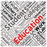 Words Cloud Related To Education And Relevant Stock Photo