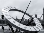 Sun Dial Near Tower Bridge In London Stock Photo