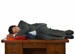Tired Businessman Having Sleep Stock Photo