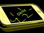 Skills Smartphone Means Knowledge Abilities And Competency Stock Photo